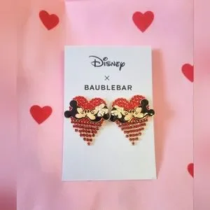 BaubleBar X Disney Valentine\'s Day Minnie & Mickey Kissing Stud Earrings Disney x Baublebar Valentine main image 3